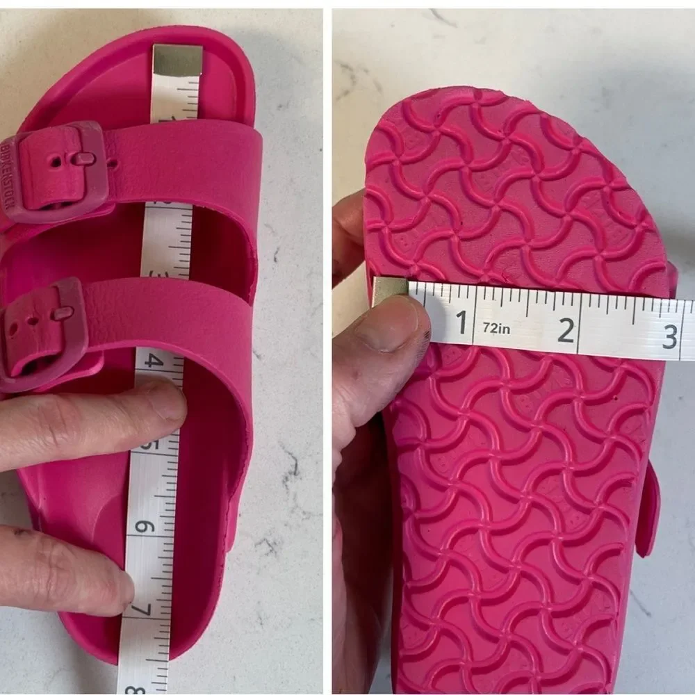 Birkenstock Little Kids Arizona EVA Sandals Pink Two-Strap Slide Sandals Size 10